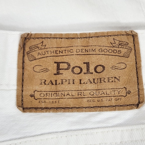 Polo Ralph Lauren Varick Slim Straight Stretch Denim Jeans White Mens 36x31 - Picture 4 of 13